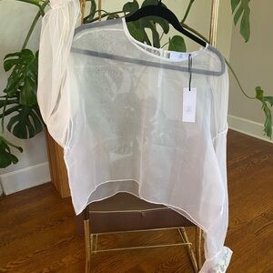 Dauphinette Sheer White Blouse